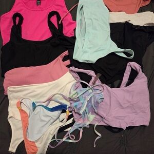 Women's Swim  Sets - multiple mix match  sets  - Black, Pink, White, Purple.